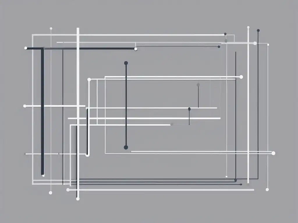 Desafíos comunicación era digital: imagen minimalista abstracta de red de líneas y nodos interconectados