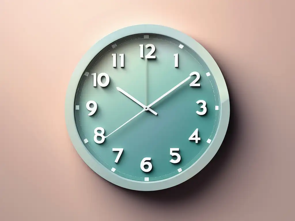 Reloj abstracto que representa la procrastinación y la importancia de la motivación en la superación personal