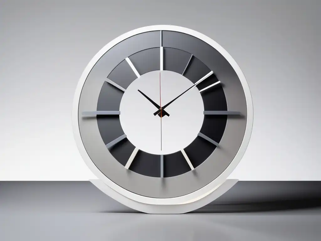 Reloj abstracto y minimalista con habilidades blandas para teletrabajo eficiente