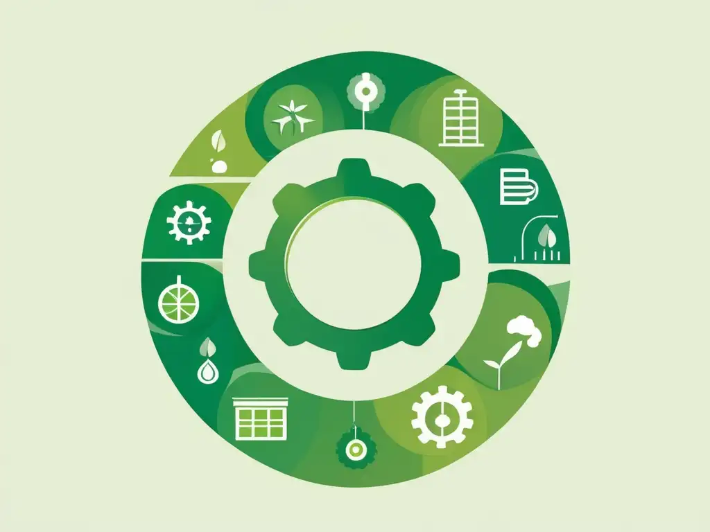 Representación abstracta de un ecosistema empresarial sostenible