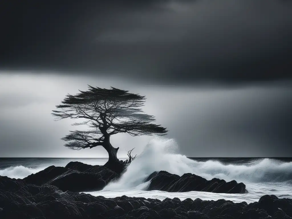 Árbol solitario simboliza resiliencia en crisis y cambios