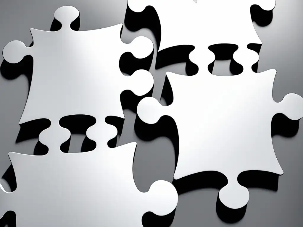 Habilidades de resolución de conflictos en el liderazgo: puzzle seamless gray and white abstract image symbolizing problem-solving and collaboration