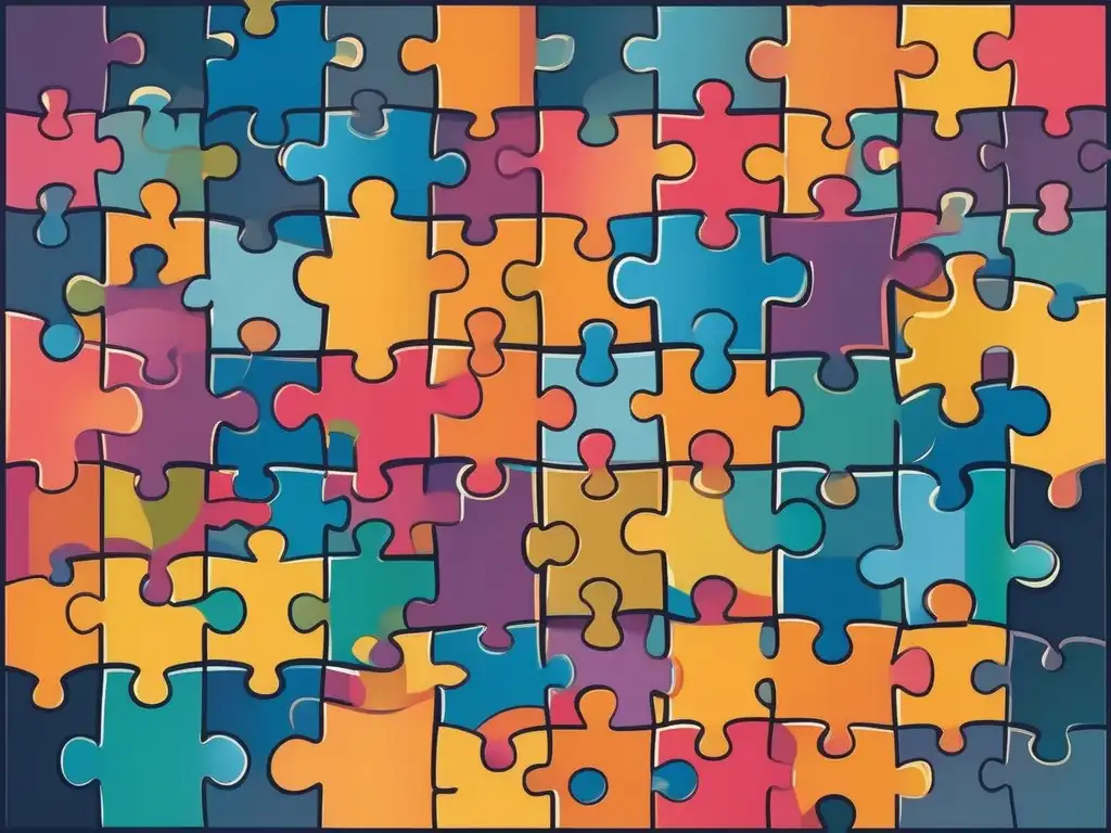 Fomentar empatía en niños líderes: puzzle colorido simbolizando la diversidad y el impacto positivo de la empatía