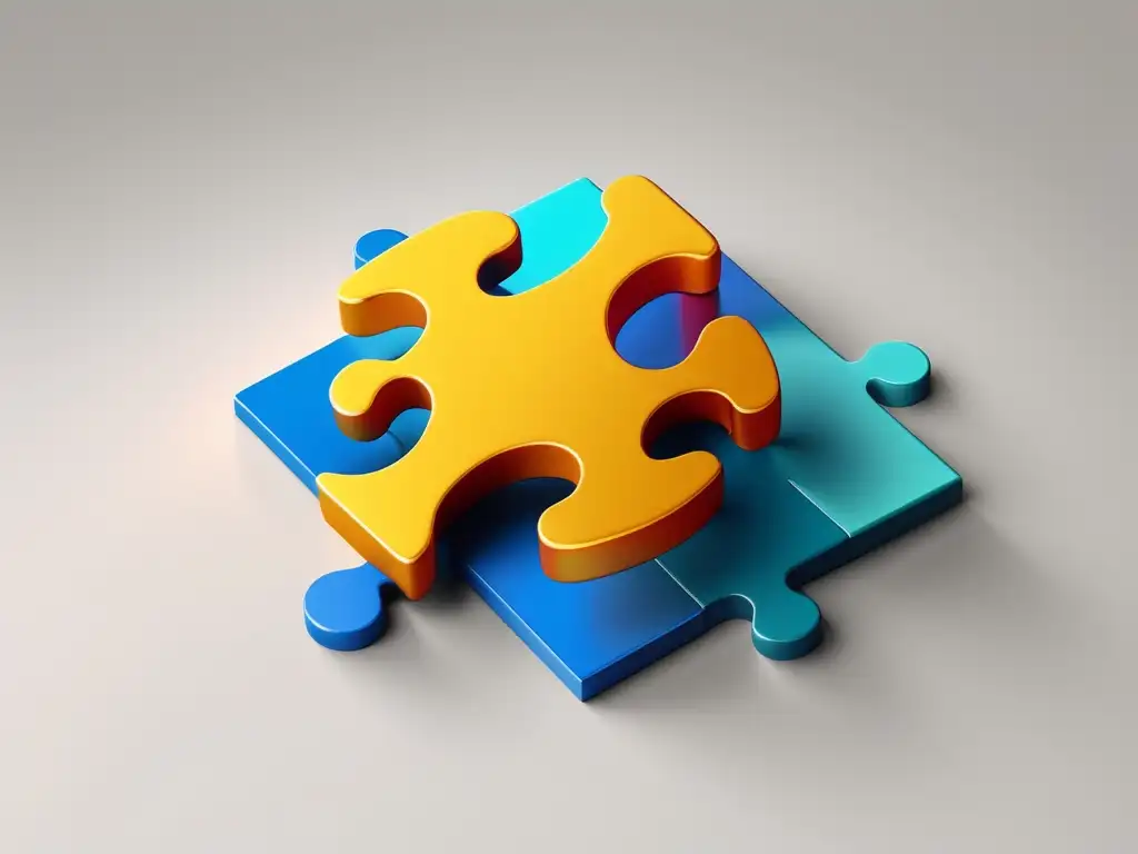 Puzzle abstracto, simbolizando la importancia de la personalidad en habilidades blandas