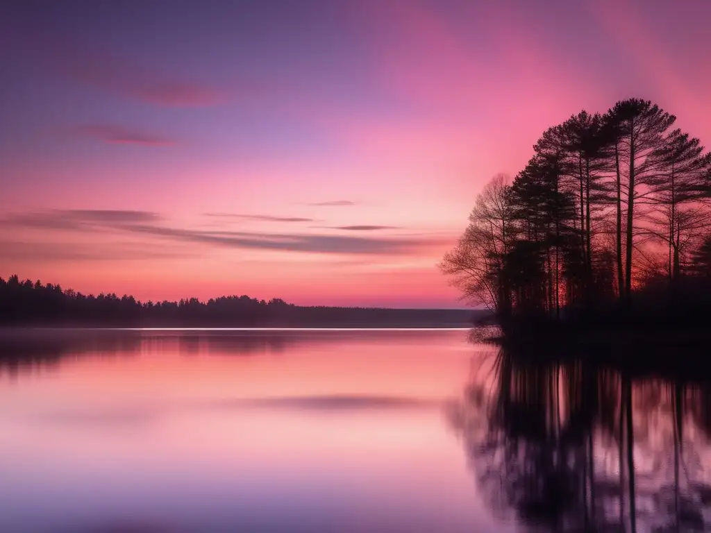 Un paisaje sereno al atardecer que simboliza el impacto positivo de las habilidades blandas en la salud mental