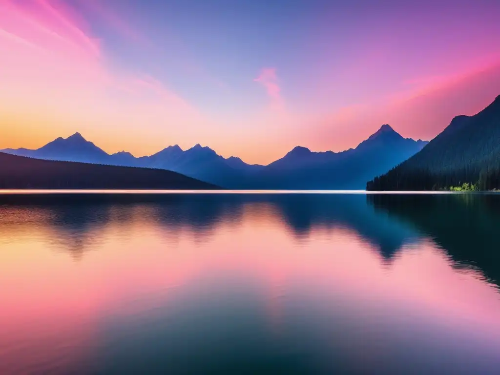 Serenidad en la adversidad: Reflexión de montañas y lago