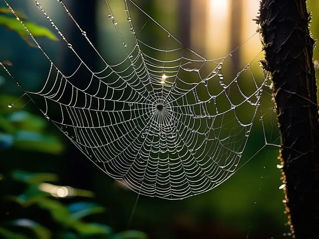 Spiderweb en bosque, reflejo de autoconocimiento y empatía