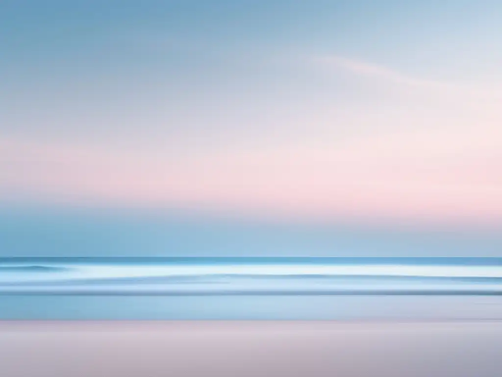 Neurociencia de la paciencia en situaciones difíciles: imagen abstracta de un tranquilo océano azul con suaves olas en una playa arenosa